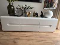 Szafka RTV AZTECA TRIO BRW 150 cm biala