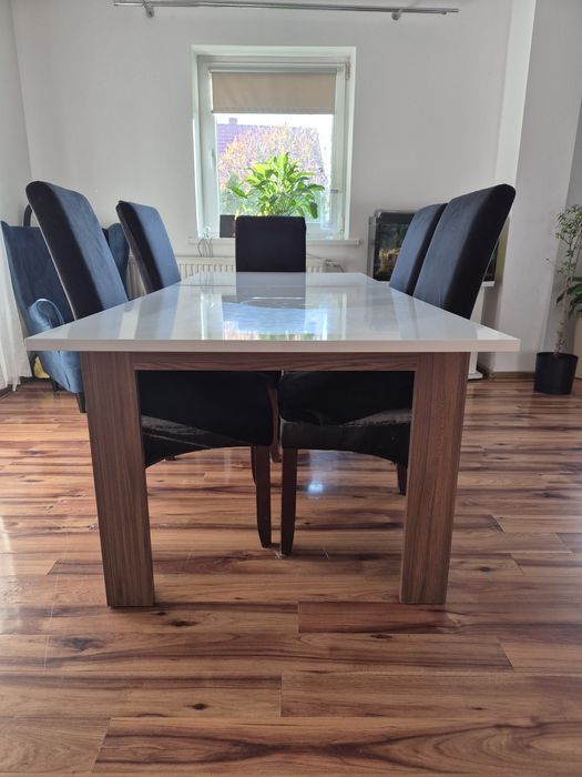 Stół biały połysk do jadalni