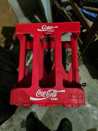 Unikatowa stara oryginalna skrzynka coca cola na sześć butelek