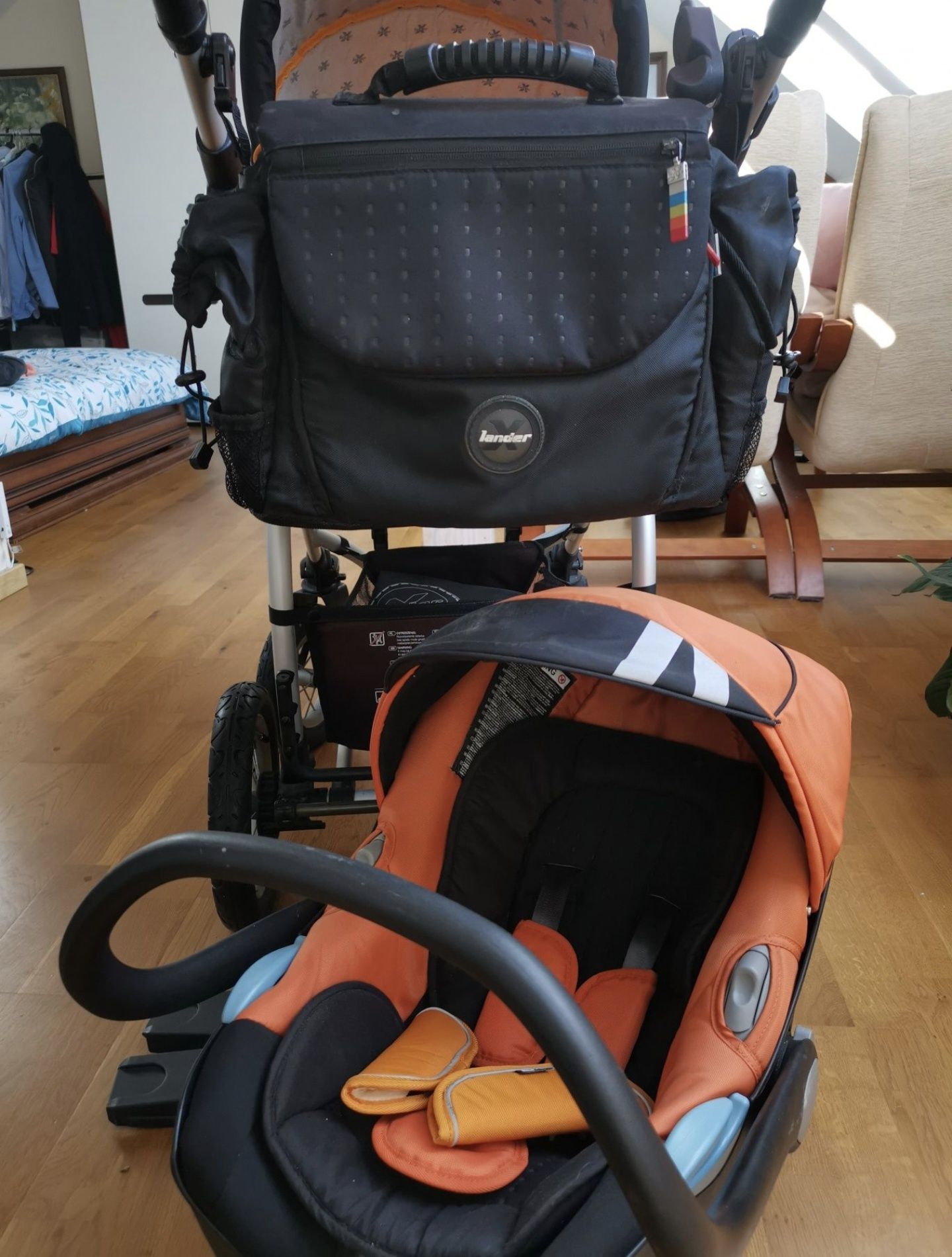 Wózek x-lander spacerówka gondola nosidełko 3w1