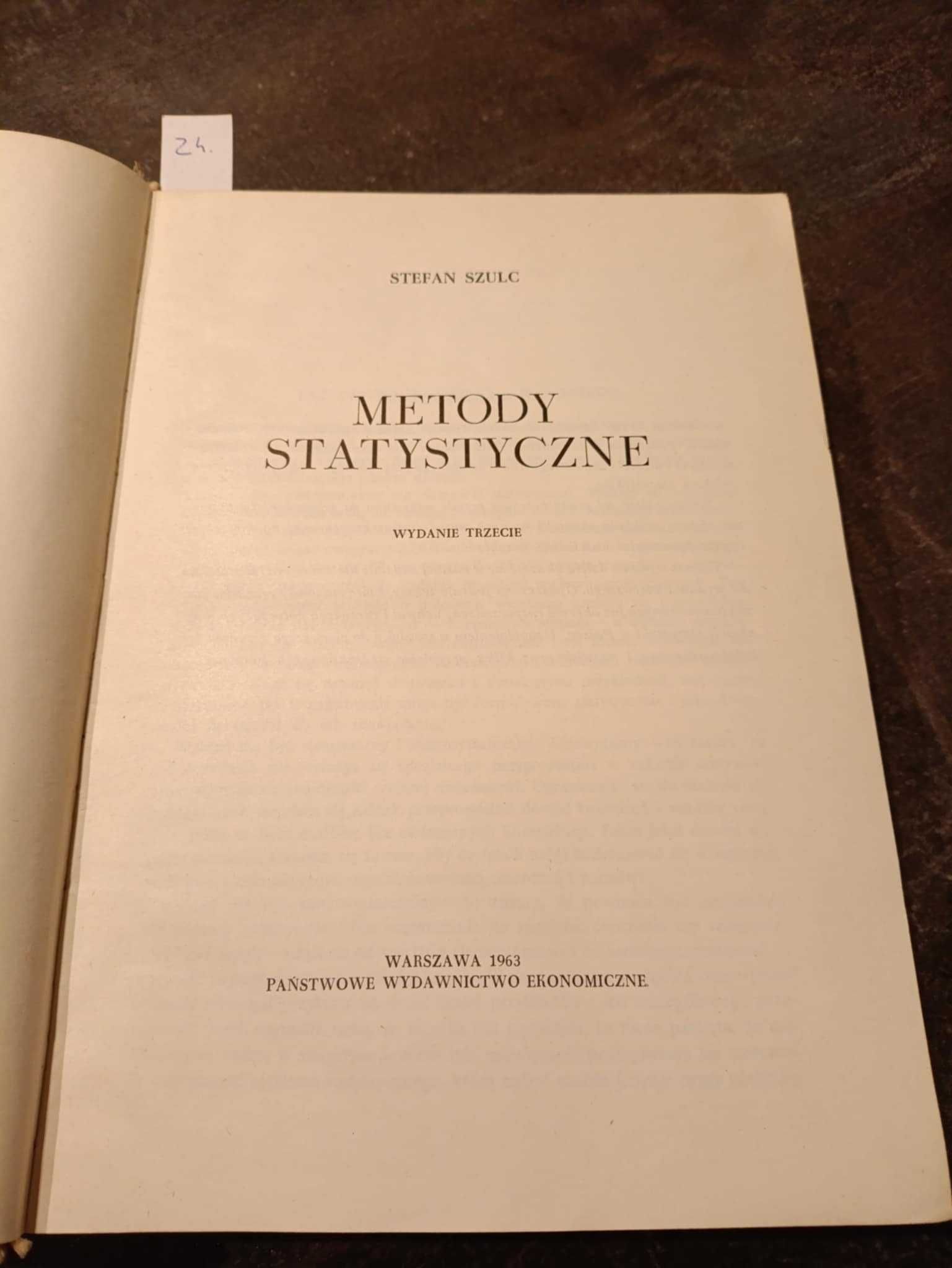 Metody statystyczne - Stefan Szulc