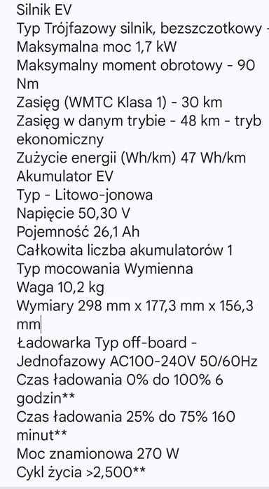 Skuter elektryczny Honda em1 2024 ,super prezent na Mikołaja, Gwiazdkę
