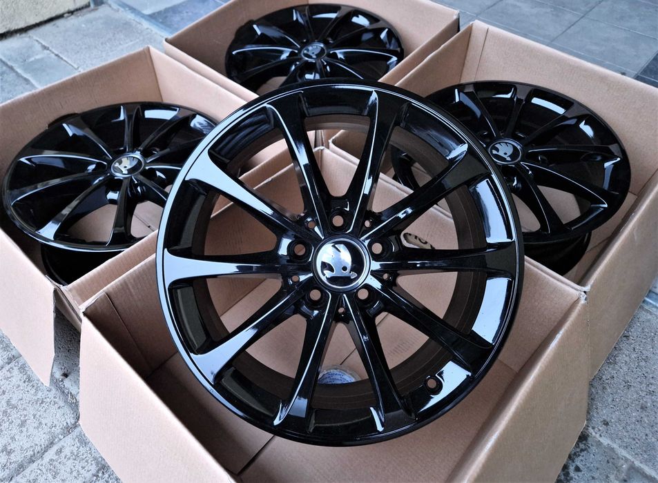 Alufelgi 17 5x112 Skoda Octavia Kodiaq Superb Yeti Karoq Czarne ! 626#