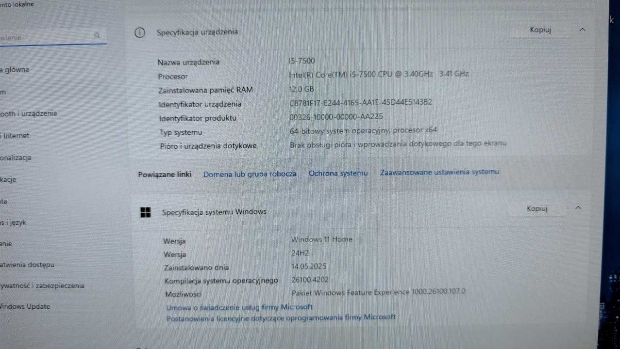 Komputer Gamingowy Titan i5-7500, 12GB DDR4, RX 580 8GB i 1,80 TB