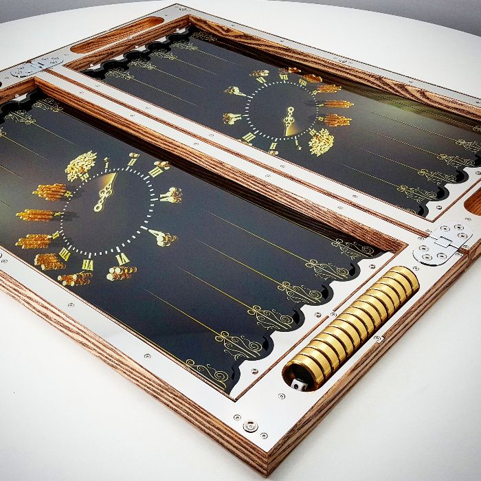 Нарды хай-тек из металла. Дизайн под заказ. Бренд Art-limit. Нарди