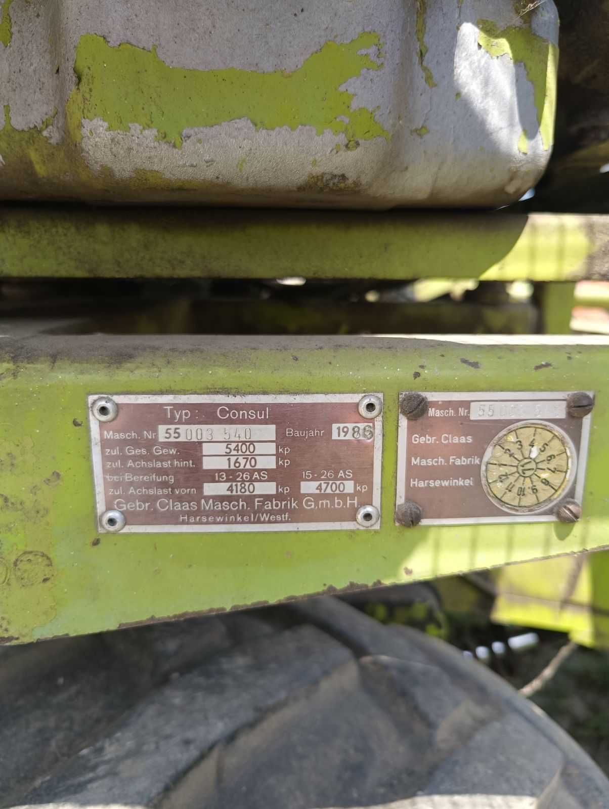 Kombajn Claas Consul i Pług obrotowy 3 skibowy