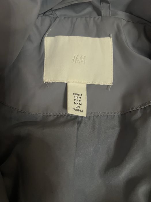 Куртка удлиненая серо голубая