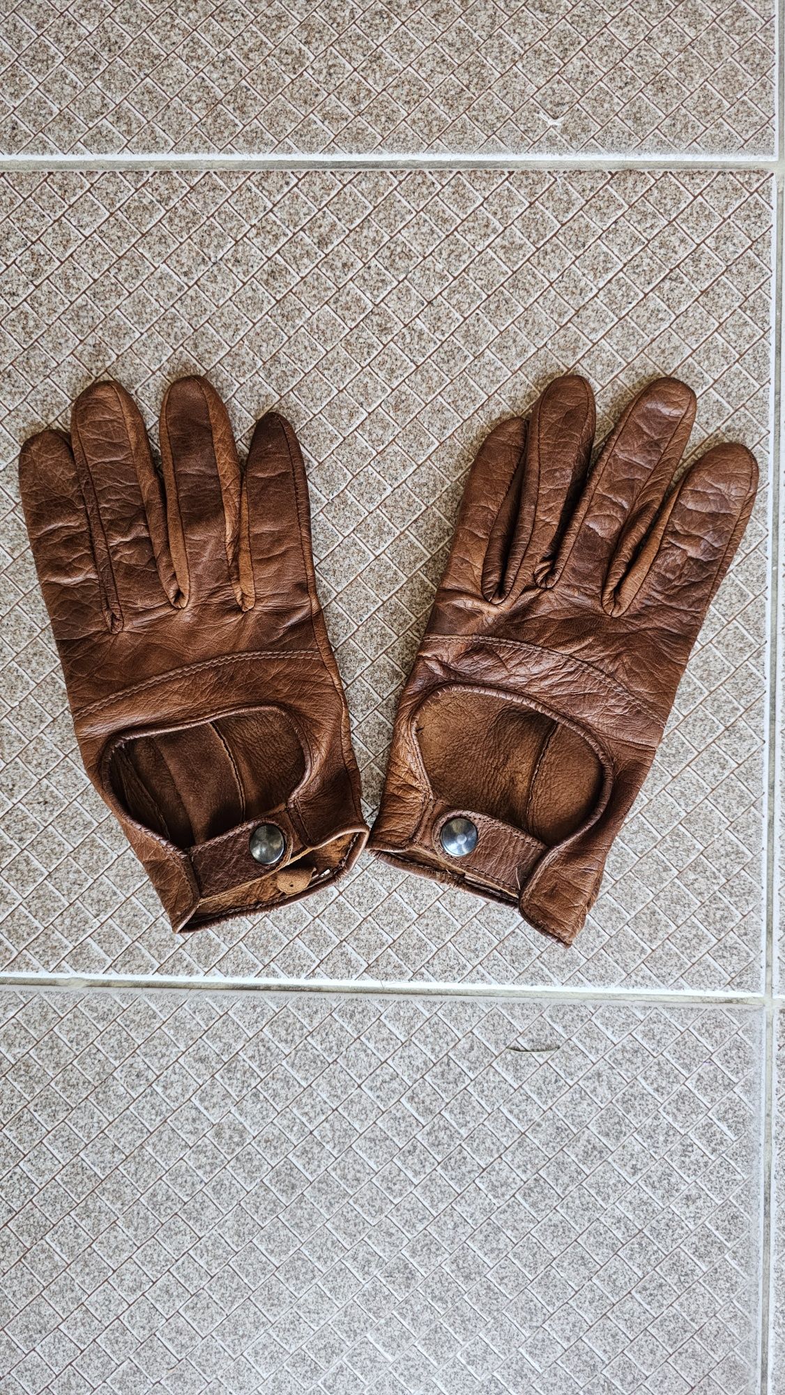 Luvas em pele estilo gentleman driver