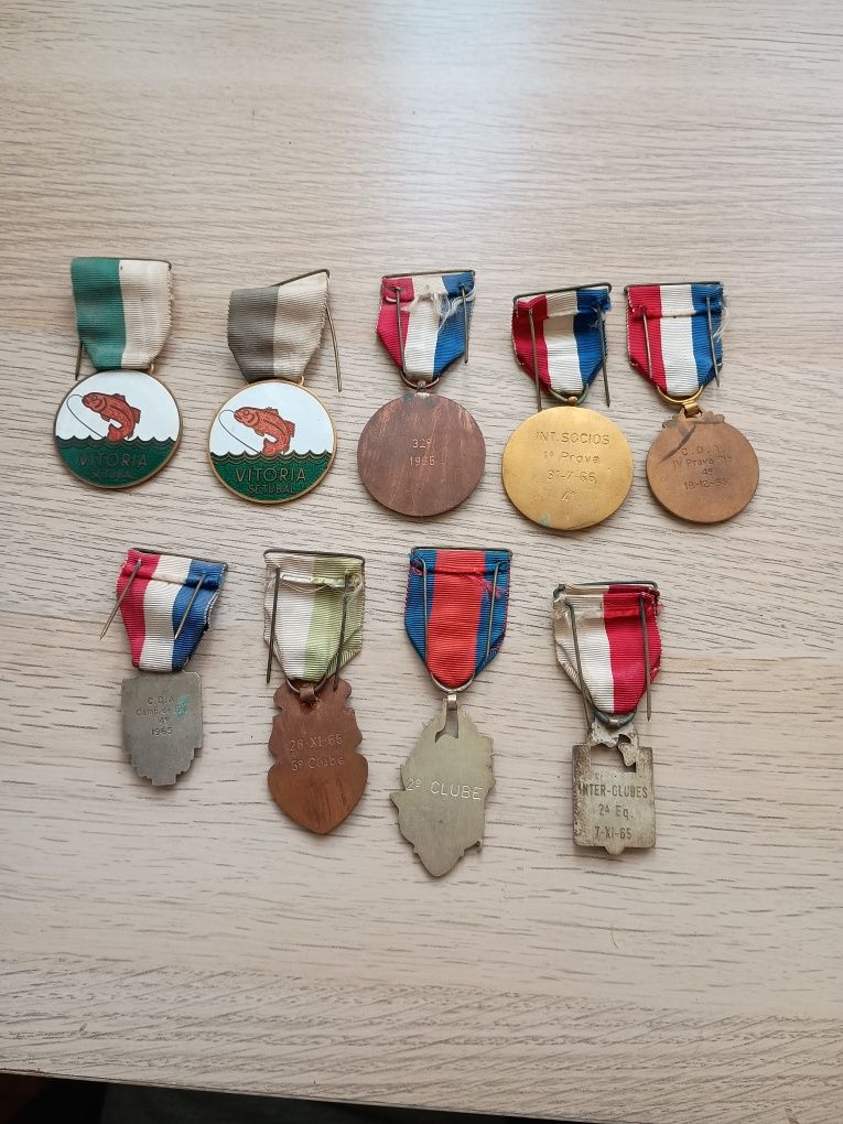 troféus (medalhas) de pesca desportiva anos 60