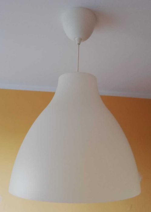 Lampa sufitowa IKEA MELODI biała, 38 cm
