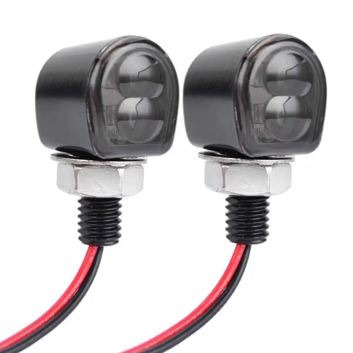 Par piscas minimalistas âmbar LED alumínio