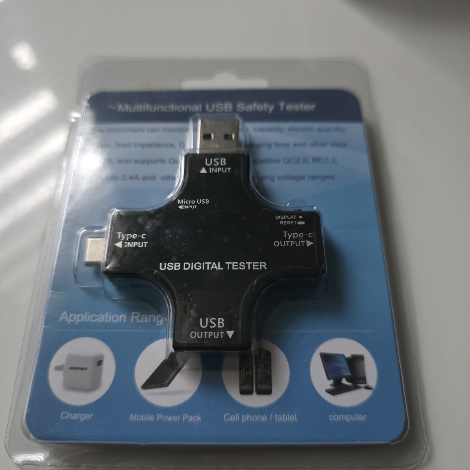 Tester mocy USB Miernik pojemności baterii cyfrowy Miernik napięcia i