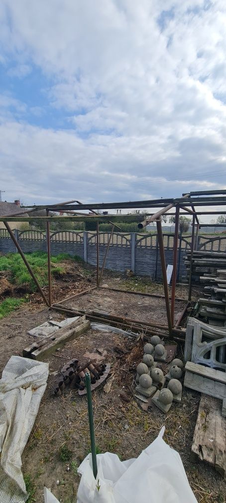 Konstrukcja Zadaszenie Wiata tunel garaż metal rury szkielet