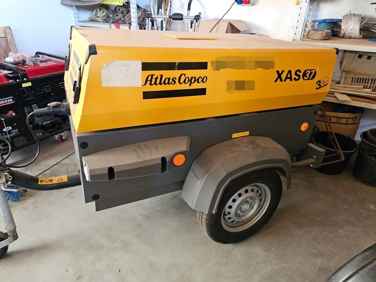 Kompresor mobilny Atlas Copco XAS 37 - 10 MTH - Jak Nowy