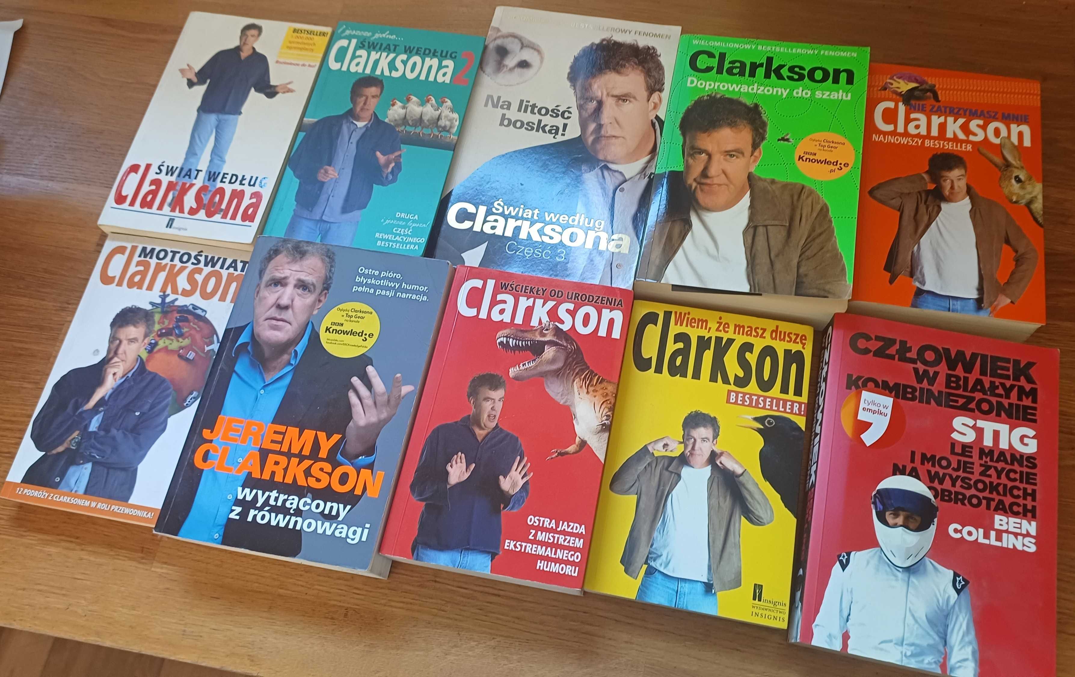Komplet 10 książek Jeremy Clarkson Świat wg Clarksona STIG TOP GEAR