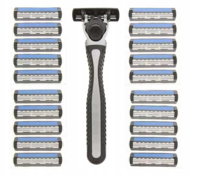 Maszynki do golenia 3 ostrza z uchwytem – zestaw 21 sztuk wkłady