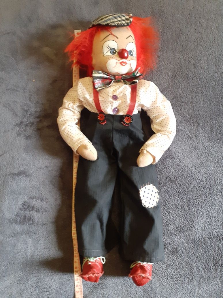 Кукла Клоун,интерьерная,текстиль,ручная работа,Glorex,Vintag,Германия