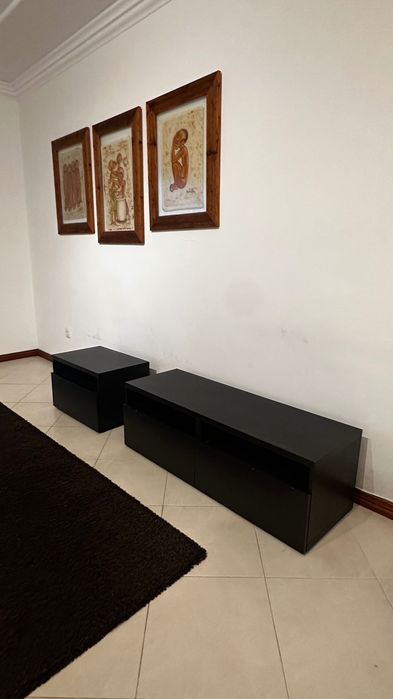 Móvel de TV IKEA BESTÅ — Preto-Castanho