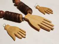 Afrykański naszyjnik dłonie etniczny etno ethno kolczyki boho