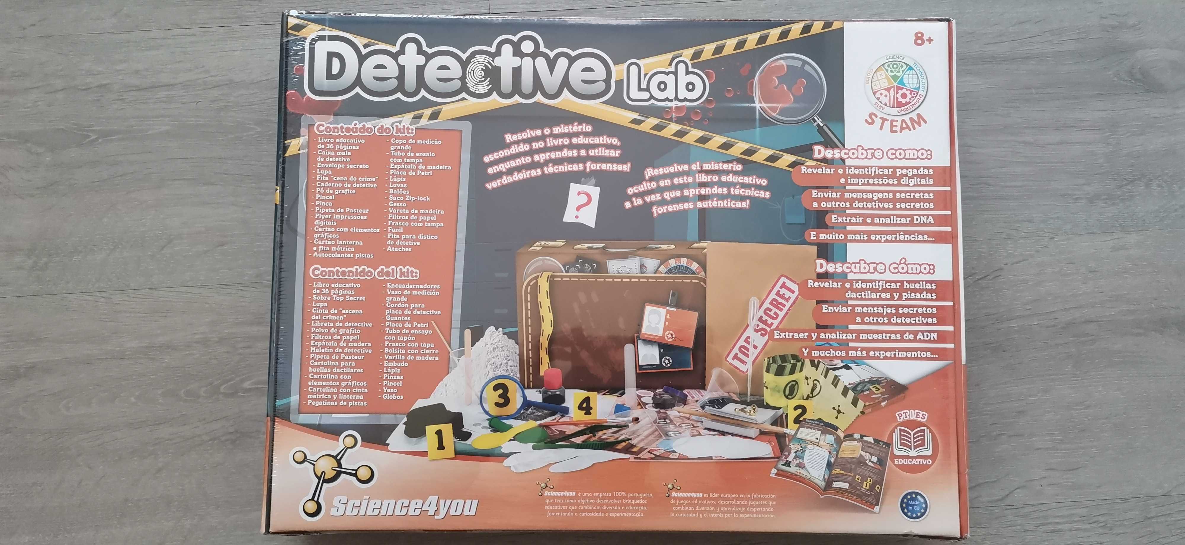 Jogo "Detective Lab" science4You novo selado.