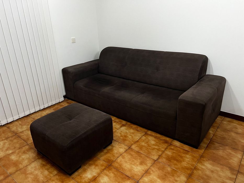 Sofá de 3 lugares com opção de chaise longue
