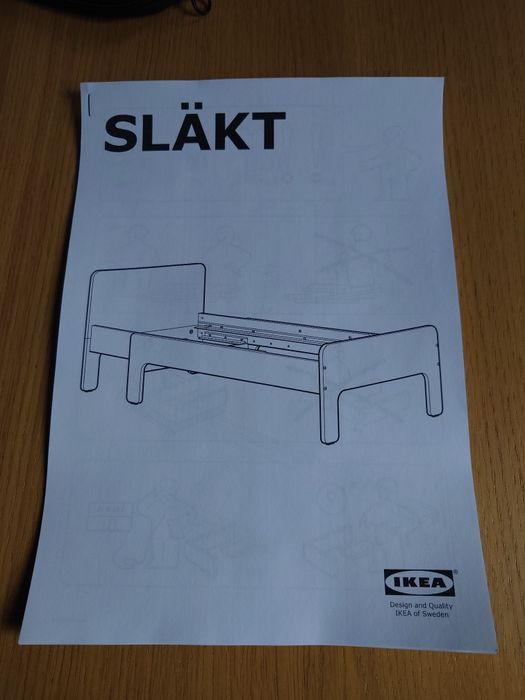 IKEA Slakt łóżko dziecięce rozsuwane