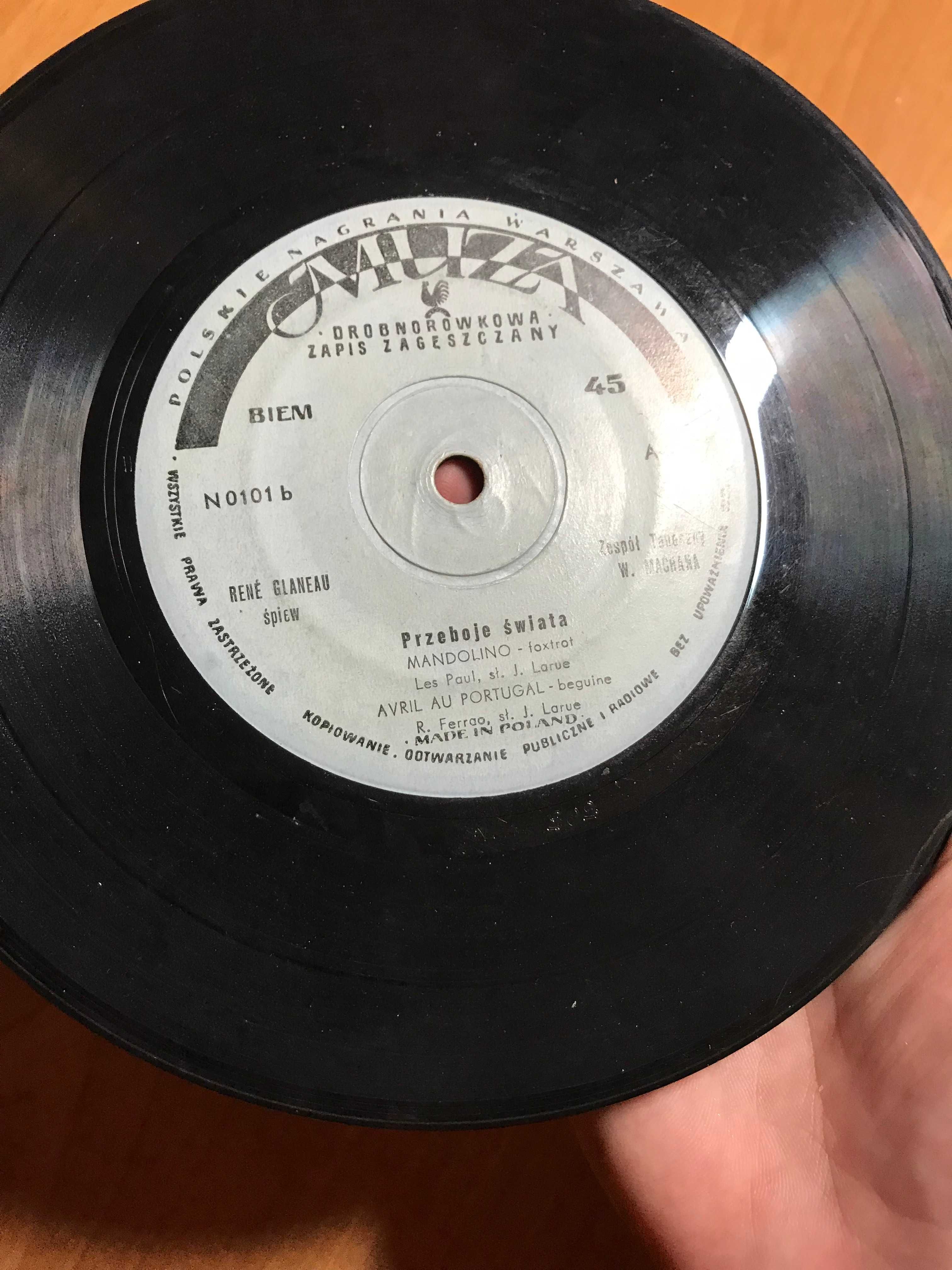 Płyta winylowa PRL 1960r. Rene Glaneau Przeboje świata Bambino  winyl
