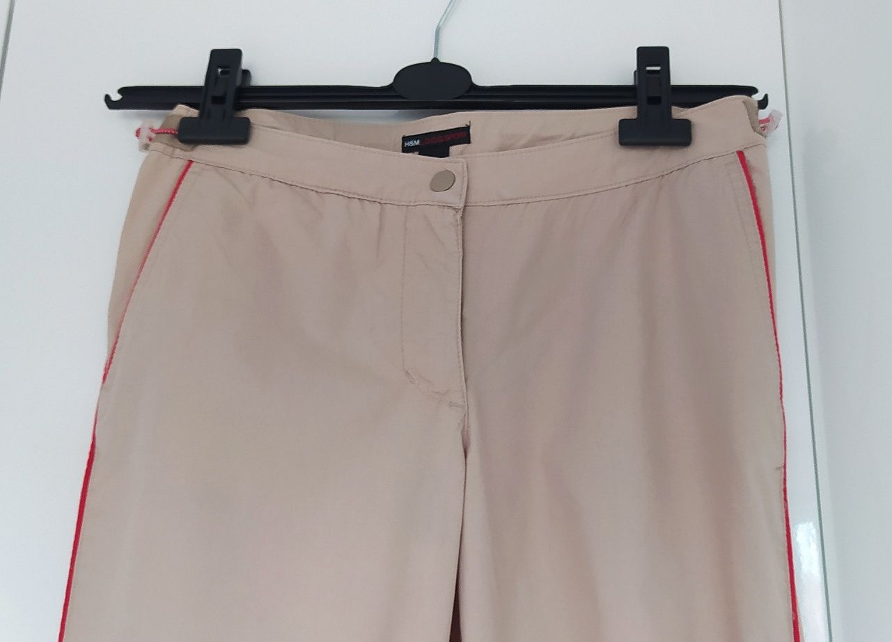 Sportowe turystyczne beżowe spodnie H&M rozmiar XS