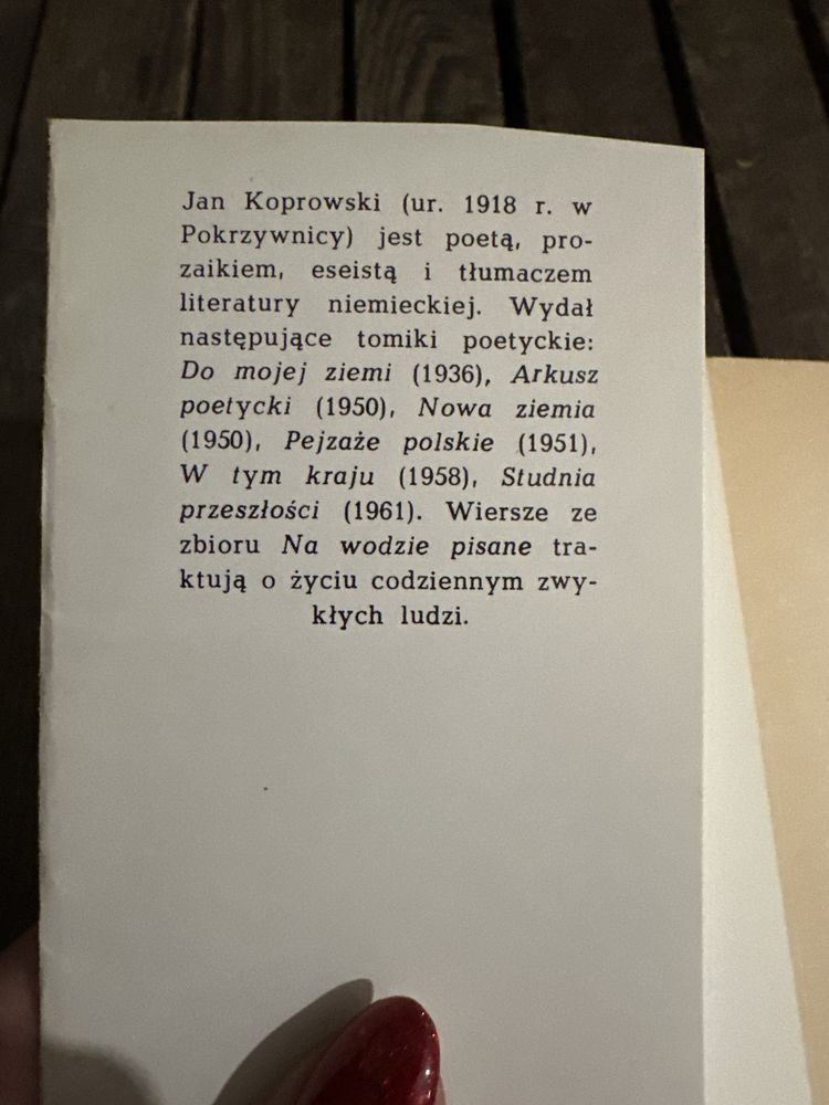 Jan Koprowski „Na wodzie pisane”