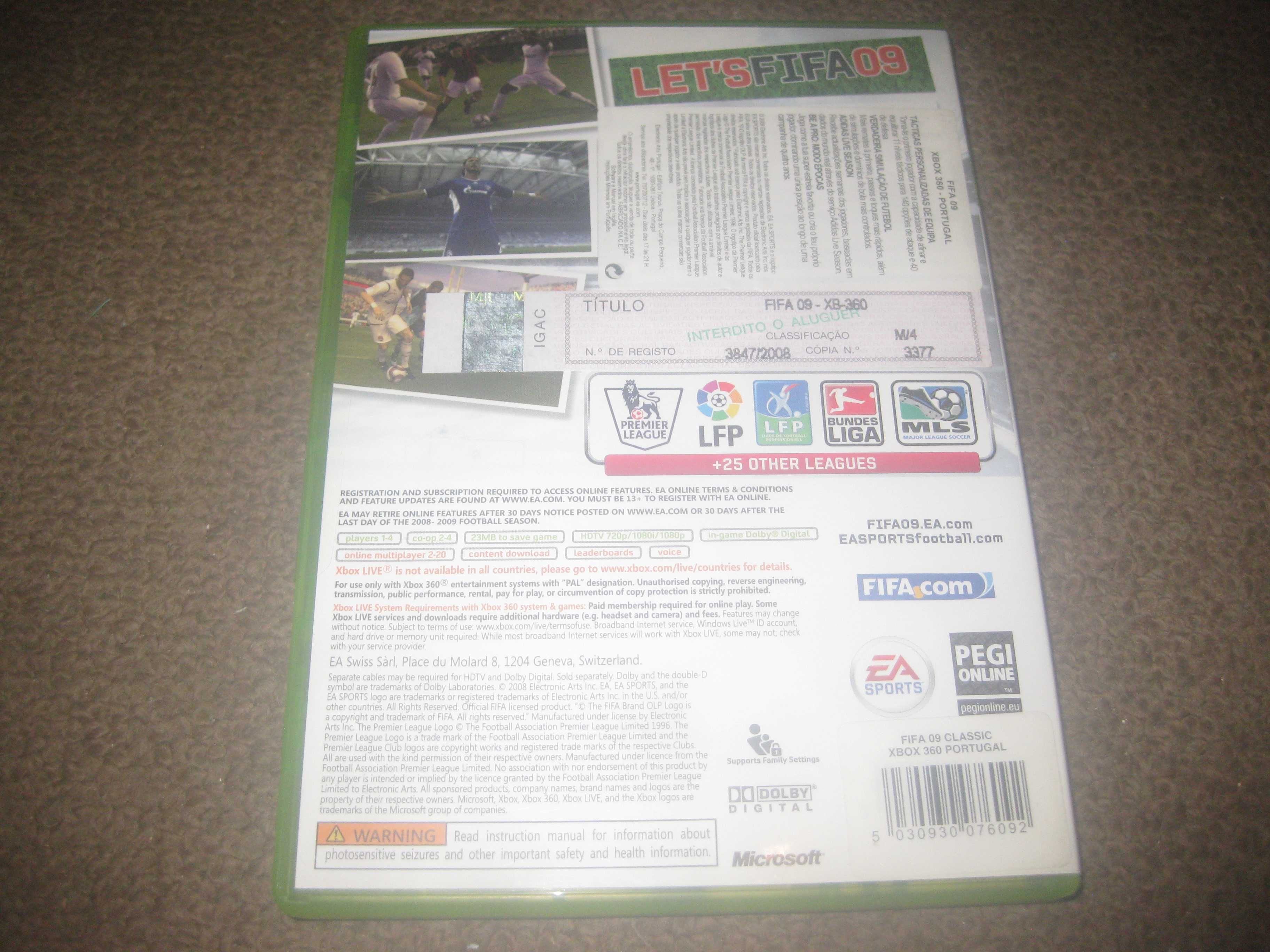 Jogo "FIFA 09" para a Xbox 360/Completo!