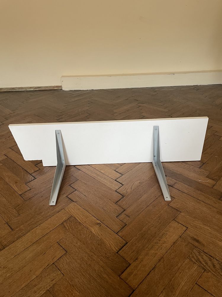 Biała półka ścienna 80 cm