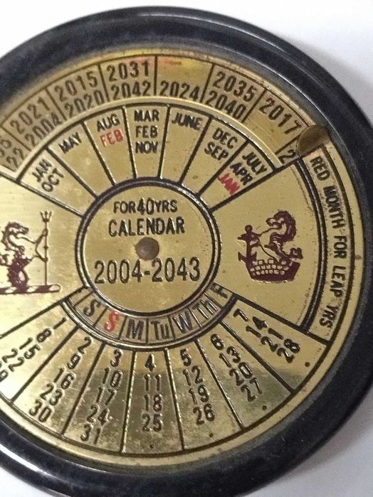 Calendário de Bolso perpétuo 2004 a 2043