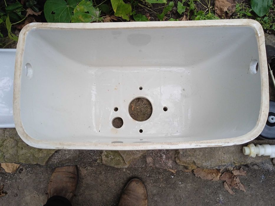 змивний бачок компакт, новий, комплект, ванна чавунна,  колір - зелена