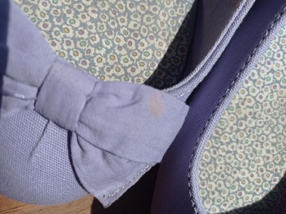 Baleriny sandały kokarda 37 36 fioletowe