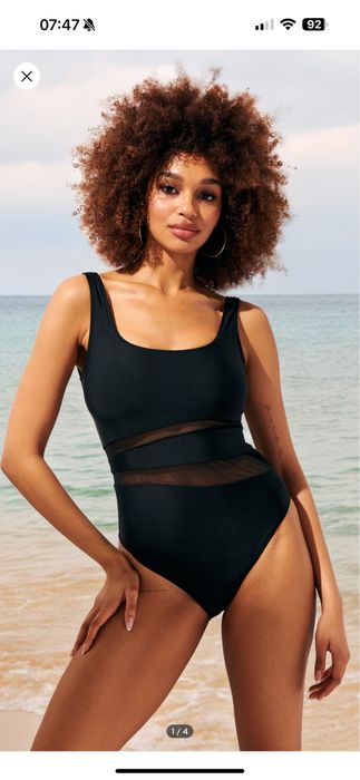 Nowy czarny strój kąpielowy z siateczką rozmiar xl