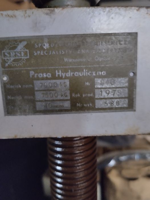 Praska ,zasilacz hydrauliczny i ,giętarka