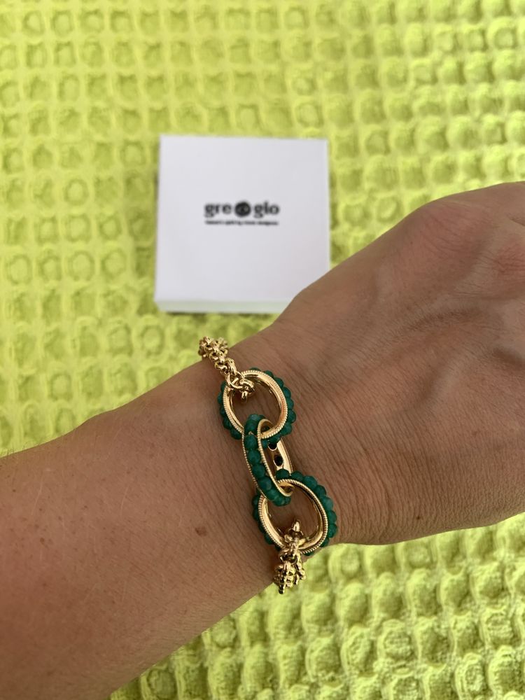 Pulseira prata dourada GREGIO