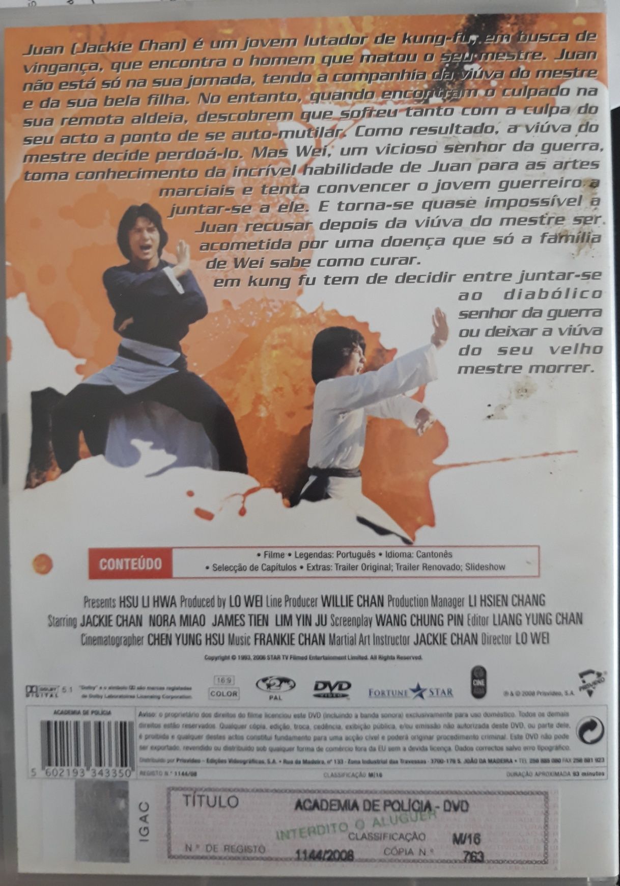 DVD Academia de Polícia (Jackie Chan)