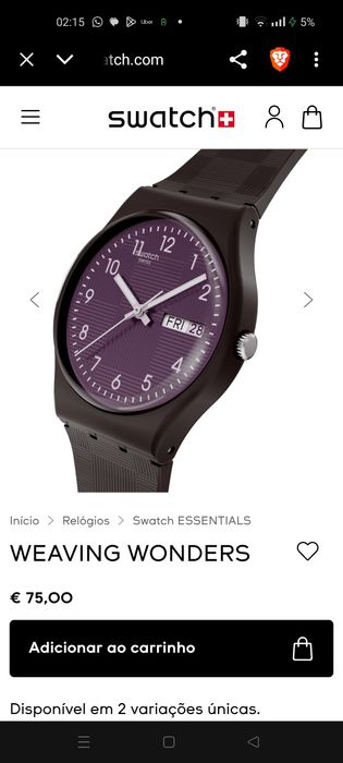 Relógio Swatch modelo