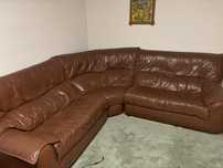 Sofa de pele de canto em otimo estado