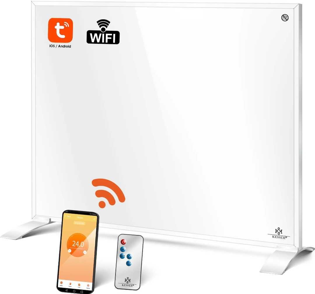 Grzejnik promiennik podczerwieni 2w1 Wifi Smart IP44 KESSER 350W