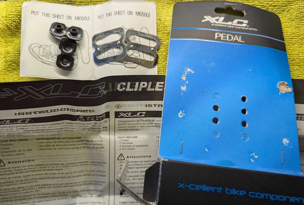 Pedały SPD zatrzaskowe jednostronne platformowe xlc pd-s24