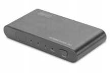 outlet przełącznik hdmi digitus ds-45316 czarny 3 zródła hdmi hdcp 2.2