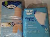Трусики подгузники для взрослых Tena и пеленки Tidy 60*90