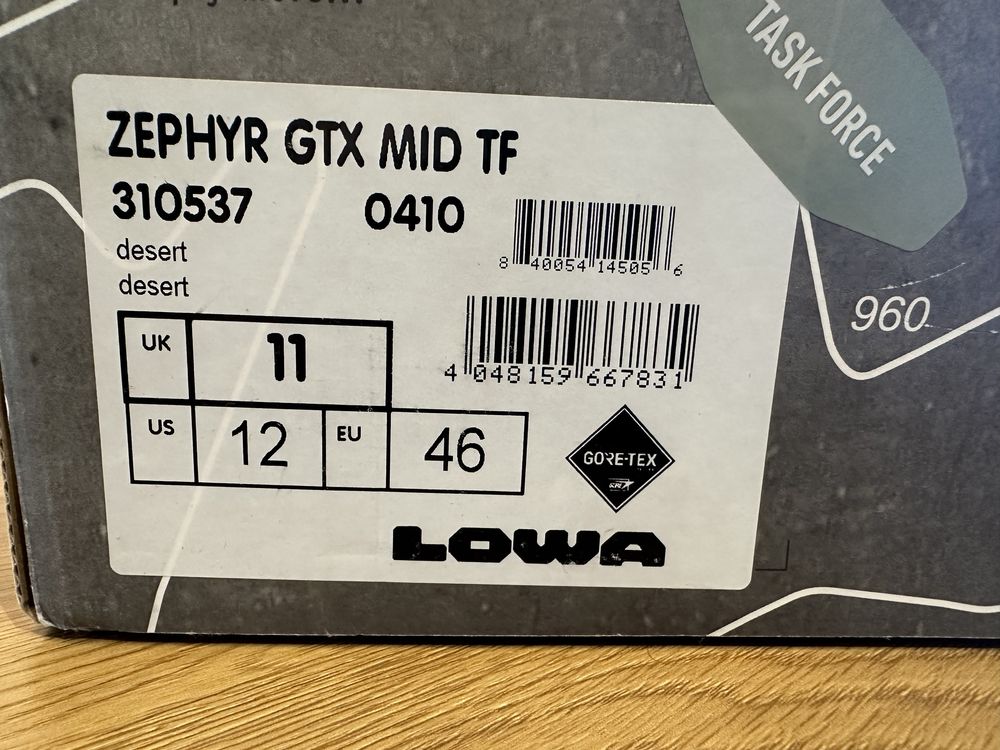 Черевики Lowa Zephyr GTX MID TF Desert розімр 46 (29 см)