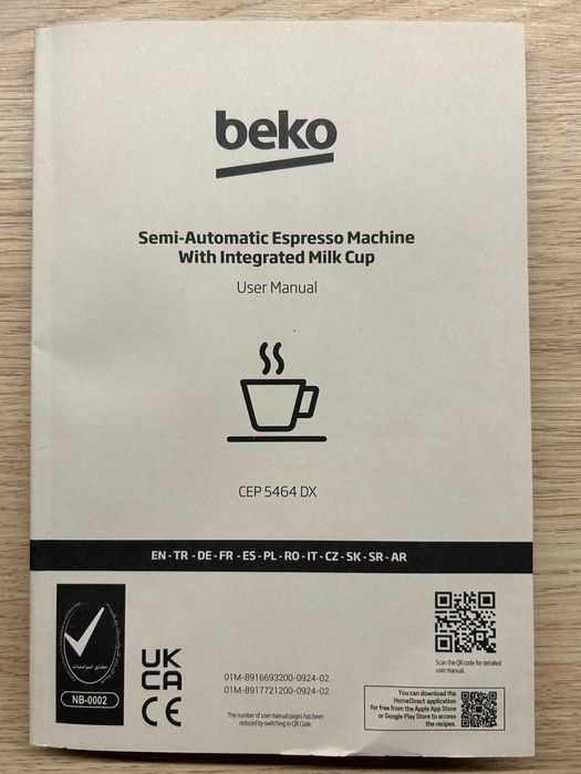 Ekspres BEKO CaffeExperto CEP5464DX z modułem do kapsułek Nespresso