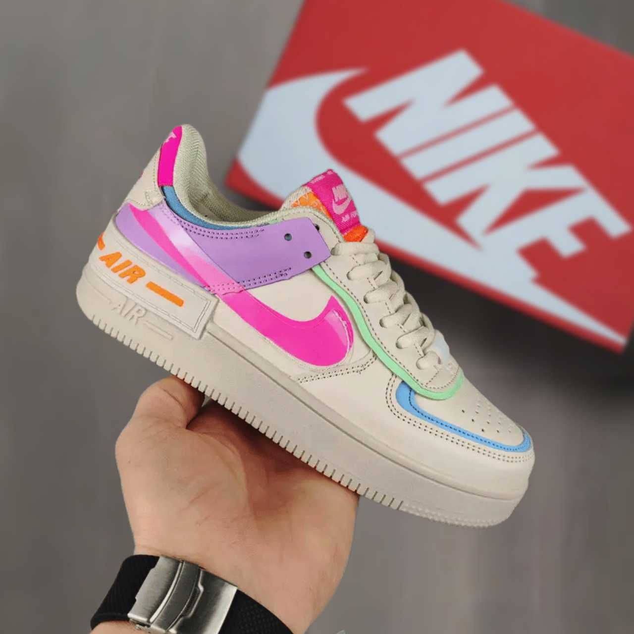 (24,5 см) Женские кроссовки на весну Nike Air Force 1 Shadow / Найк