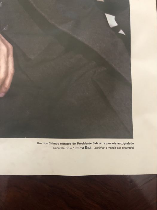 Um dos ultimos retratos de Salazar
