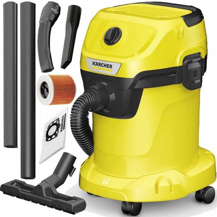 Promocja! Nowy odkurzacz przemysłowy Karcher na mokro i sucho 17 l
