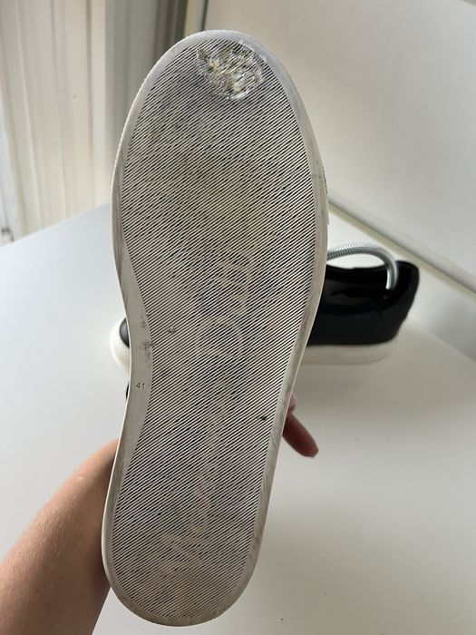 Czarne skórzne trampki Massimo Dutti